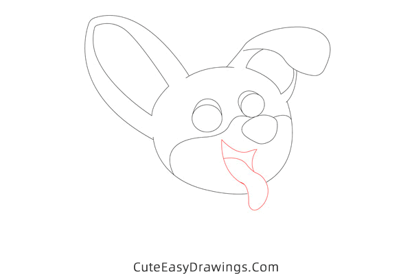 how to draw a cute puppy dog - www.cuteeasydrawings.com