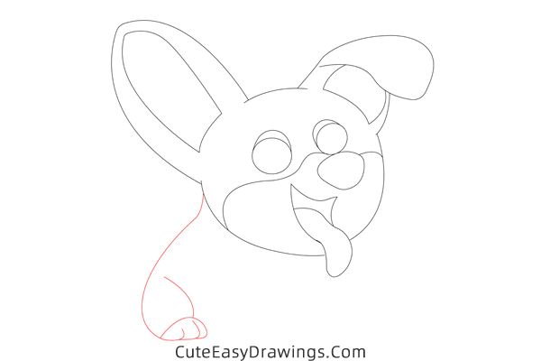 how to draw a cute puppy dog - www.cuteeasydrawings.com