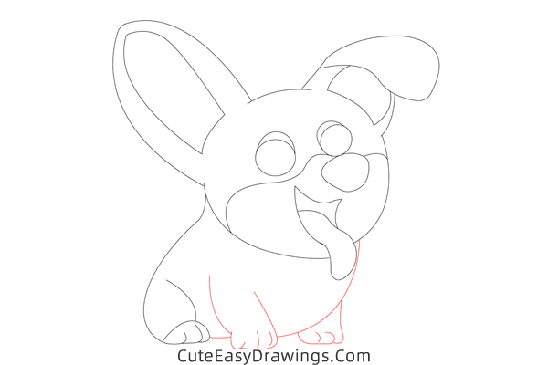 how to draw a cute puppy dog - www.cuteeasydrawings.com