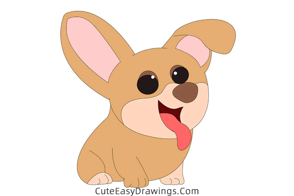 how to draw a cute puppy dog - www.cuteeasydrawings.com