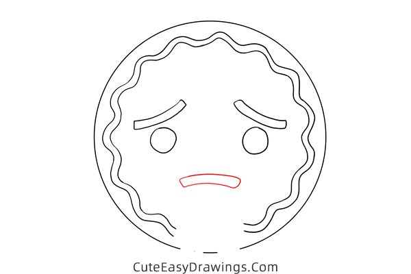 how to draw a gingerbread man face - www.cuteeasydrawings.com