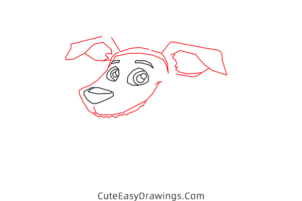 how to draw a christmas dog - www.cuteeasydrawings.com