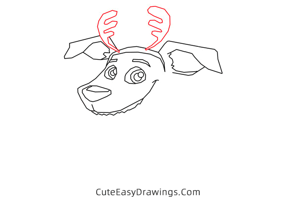 how to draw a christmas dog - www.cuteeasydrawings.com