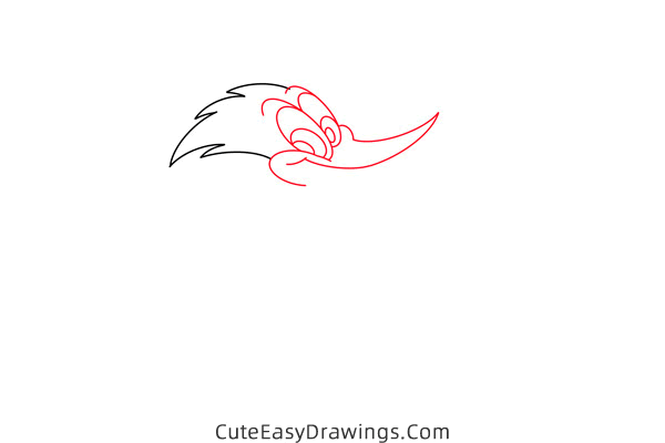 how to draw woody the woodpecker - www.cuteeasydrawings.com