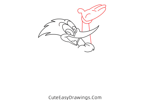 how to draw woody the woodpecker - www.cuteeasydrawings.com