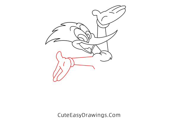 how to draw woody the woodpecker - www.cuteeasydrawings.com