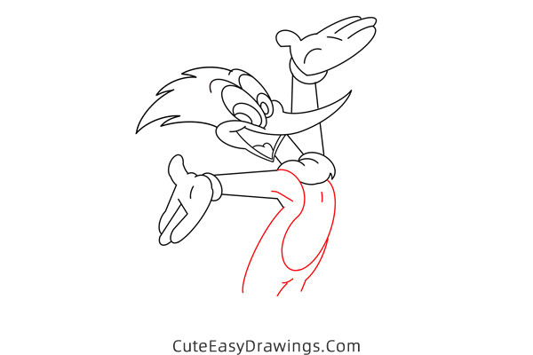 how to draw woody the woodpecker - www.cuteeasydrawings.com