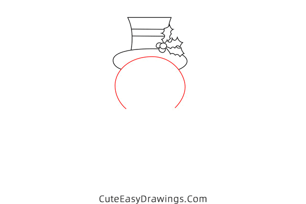 how to draw a christmas snowman - www.cuteeasydrawings.com