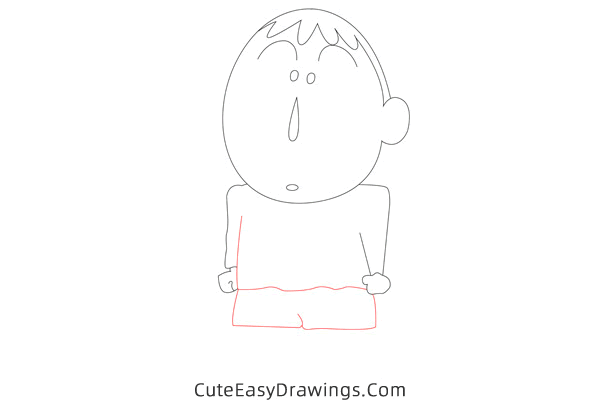 how to draw bo suzuki from crayon shin-chan - www.cuteeasydrawings.com