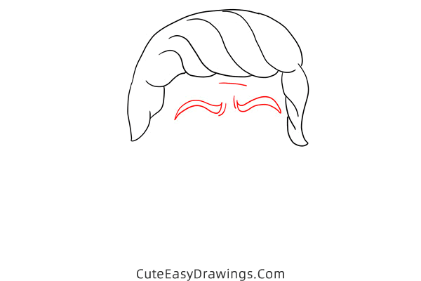 how to draw donald trump - www.cuteeasydrawings.com