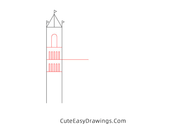 how to draw tower bridge - www.cuteeasydrawings.com