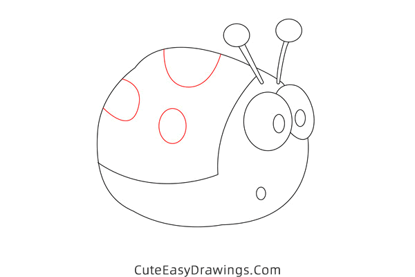 how to draw a ladybug - www.cuteeasydrawings.com