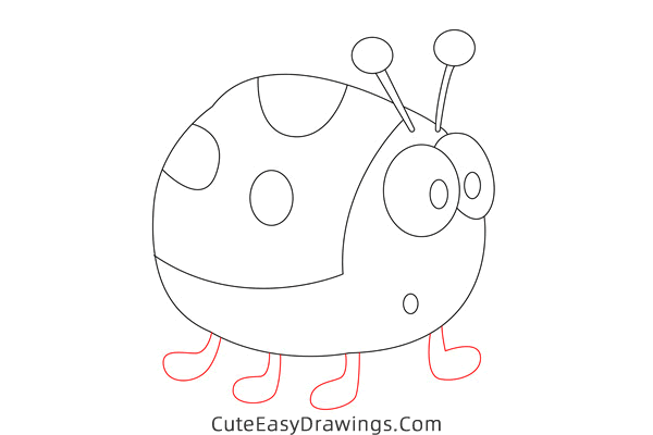 how to draw a ladybug - www.cuteeasydrawings.com