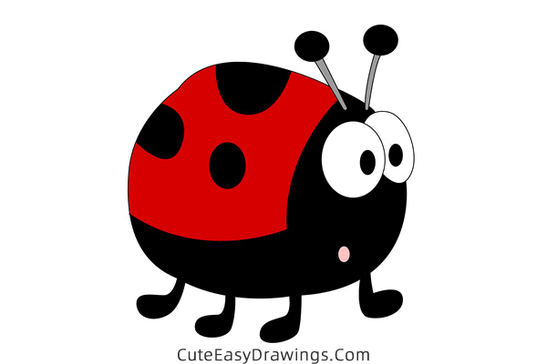 how to draw a ladybug - www.cuteeasydrawings.com