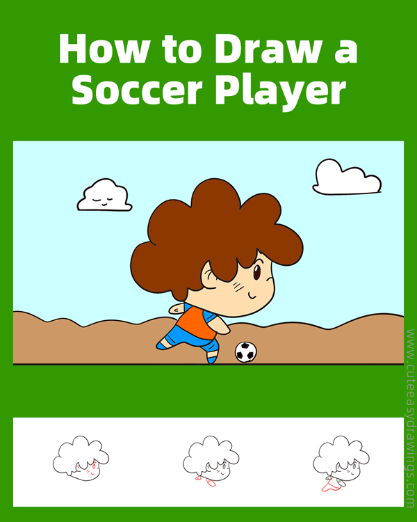 how to draw a soccer player - www.cuteeasydrawings.com