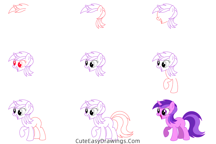 how to draw amethyst star from my little pony - www.cuteeasydrawings.com