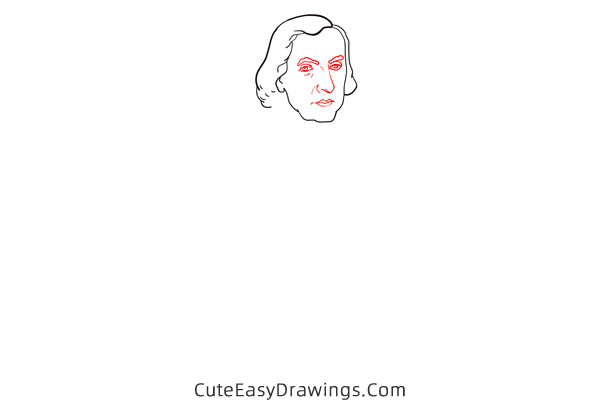 how to draw george washington - www.cuteeasydrawings.com