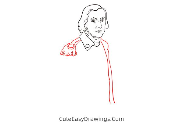 how to draw george washington - www.cuteeasydrawings.com