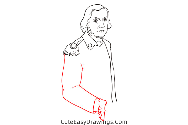 how to draw george washington - www.cuteeasydrawings.com