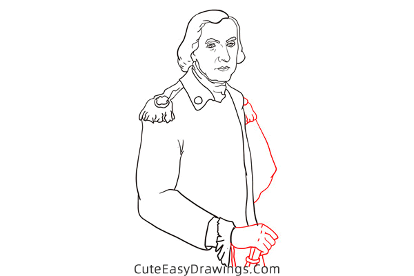 how to draw george washington - www.cuteeasydrawings.com