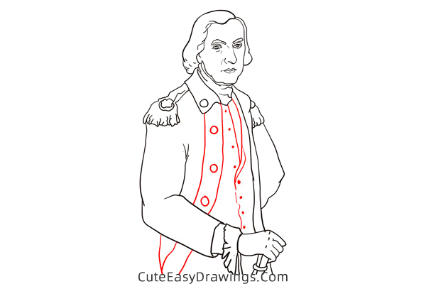 how to draw george washington - www.cuteeasydrawings.com