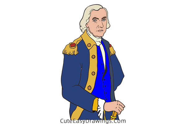 how to draw george washington - www.cuteeasydrawings.com