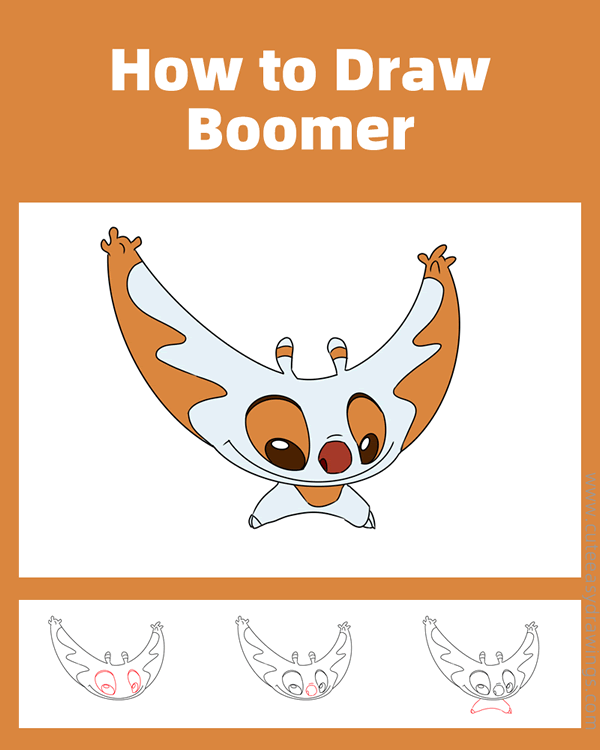 how to draw boomer from lilo stitch - www.cuteeasydrawings.com