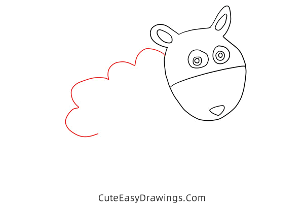 how to draw a lamb - www.cuteeasydrawings.com