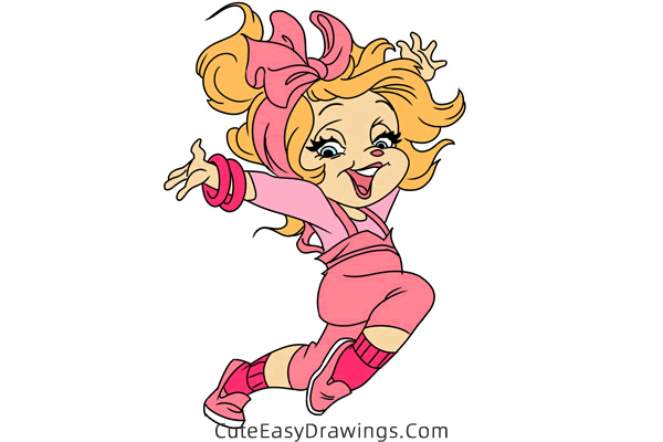 how to draw brittany from alvin and the chipmunks - www.cuteeasydrawings.com