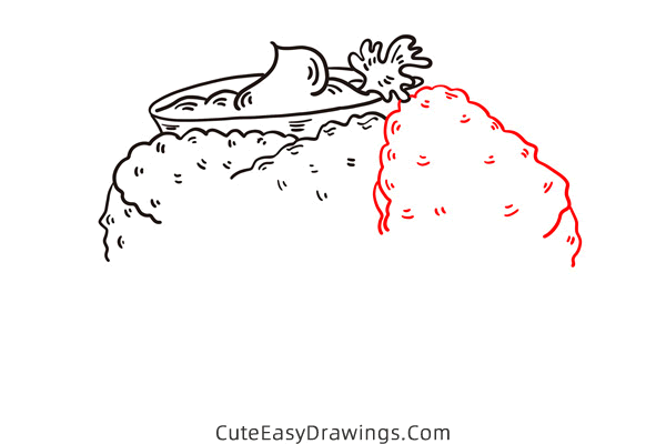 how to draw chicken nuggets - www.cuteeasydrawings.com