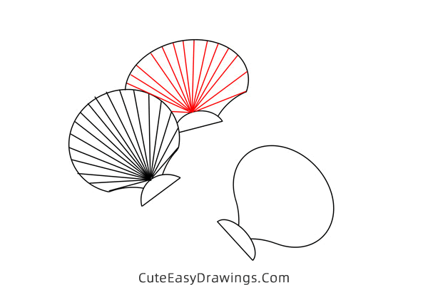 how to draw a seashell - www.cuteeasydrawings.com