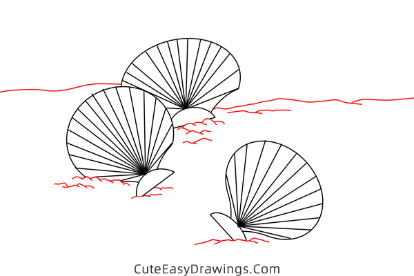 how to draw a seashell - www.cuteeasydrawings.com