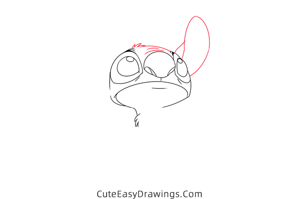 how to draw stitch looking up - www.cuteeasydrawings.com