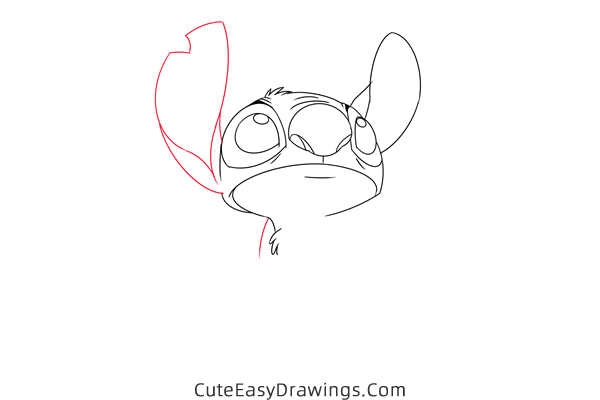 how to draw stitch looking up - www.cuteeasydrawings.com