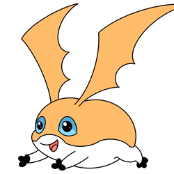 How to Draw Patamon from Digimon Step by Step