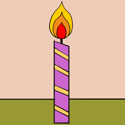 How to Draw a Candle Step by Step