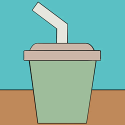 How to Draw a Cup with Straw Step by Step