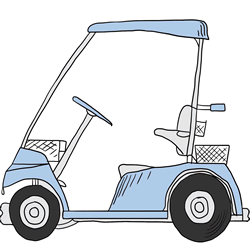 How to Draw a Golf Cart Step by Step