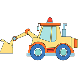 How to Draw a Bulldozer Easy Step by Step