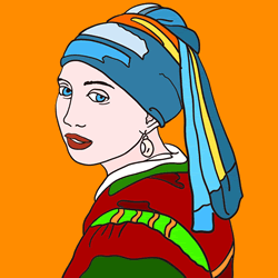 How to Draw Girl with a Pearl Earring Step by Step