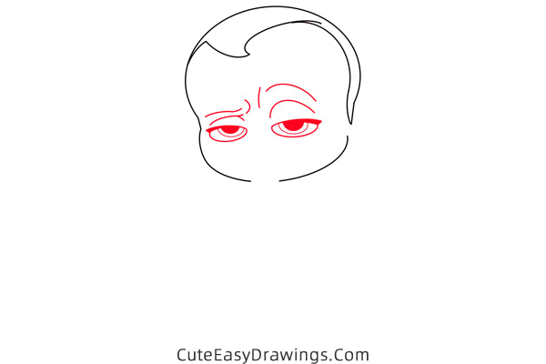 how to draw boss baby - www.cuteeasydrawings.com