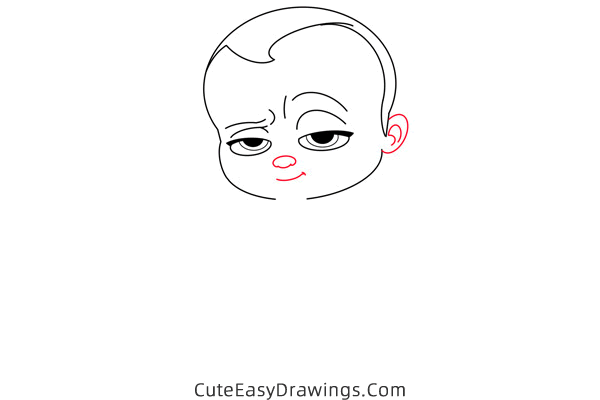 how to draw boss baby - www.cuteeasydrawings.com