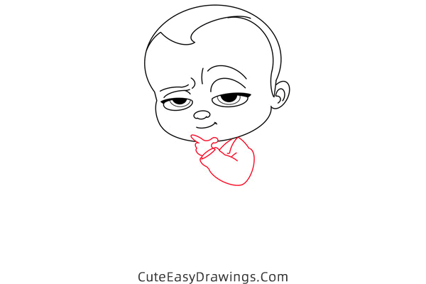 how to draw boss baby - www.cuteeasydrawings.com