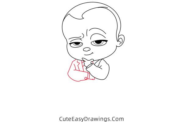 how to draw boss baby - www.cuteeasydrawings.com