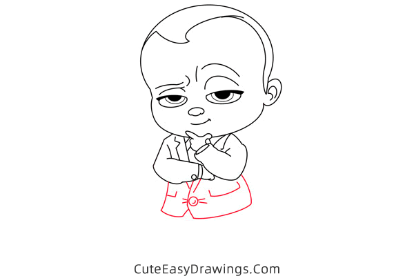 how to draw boss baby - www.cuteeasydrawings.com