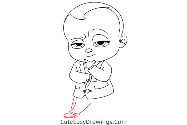 how to draw boss baby - www.cuteeasydrawings.com