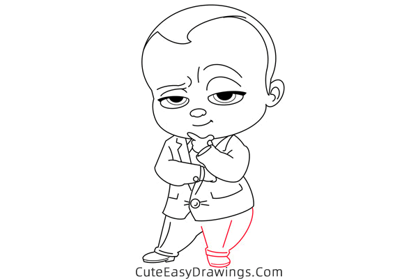 how to draw boss baby - www.cuteeasydrawings.com