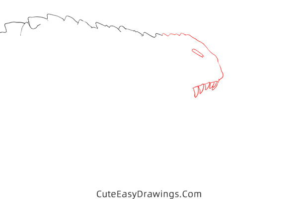 how to draw a realistic t rex head - www.cuteeasydrawings.com