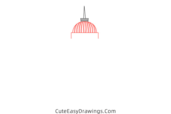 how to draw the white house - www.cuteeasydrawings.com