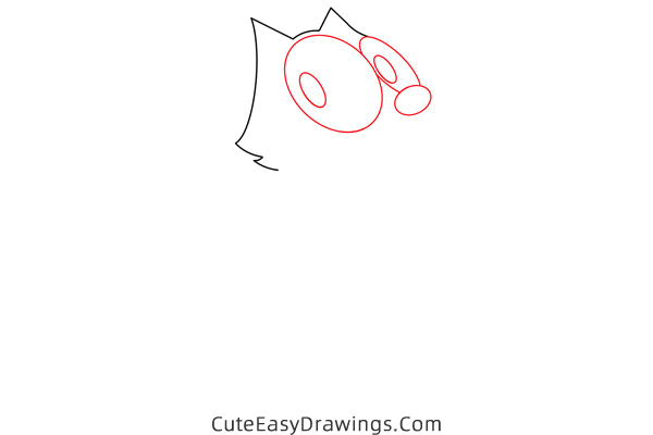 how to draw felix the cat - www.cuteeasydrawings.com